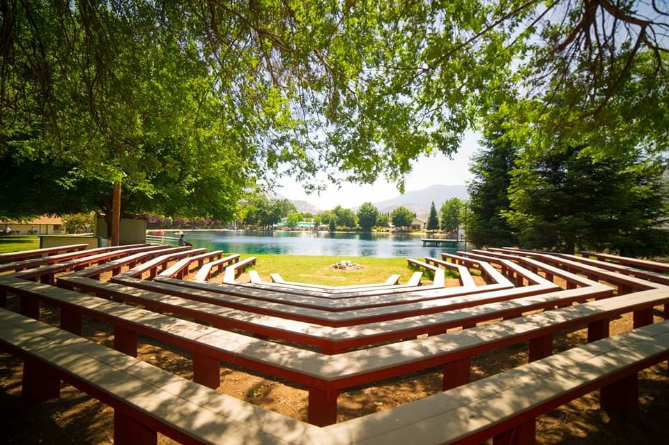 Benches on campus.